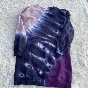 Tie dye sweater dress